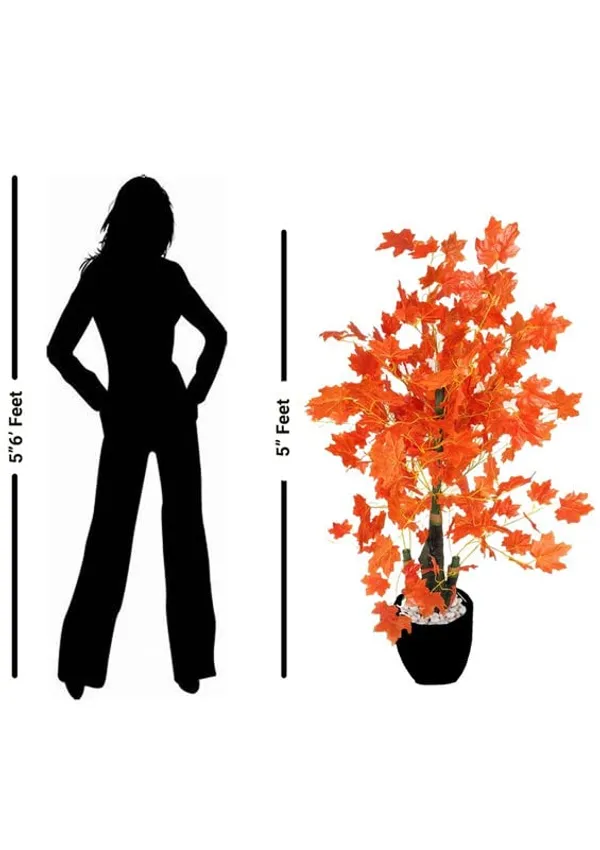 Orange_Artificial_Maple_Tree_|_Without_Pot_For_Home,_Office_|_5_Feet