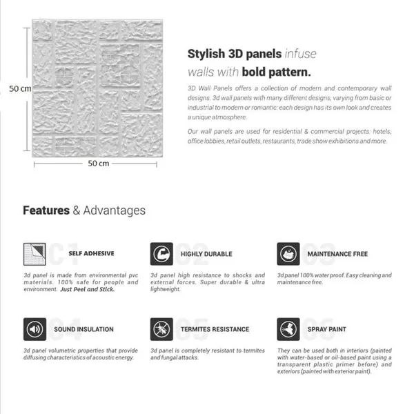 White_3D_Egyptian_Bricks_Embossed_And_Printable_Peel_And_Stick_Wall_Panels_|_19.7_X_19.7_Inch