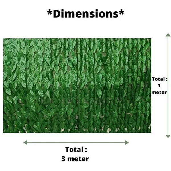 Green_UV_Protected_Artificial_Grass_Fence_Trellis_With_Leaves_For_Garden,_Balcony_|_3_X_1_Mtr