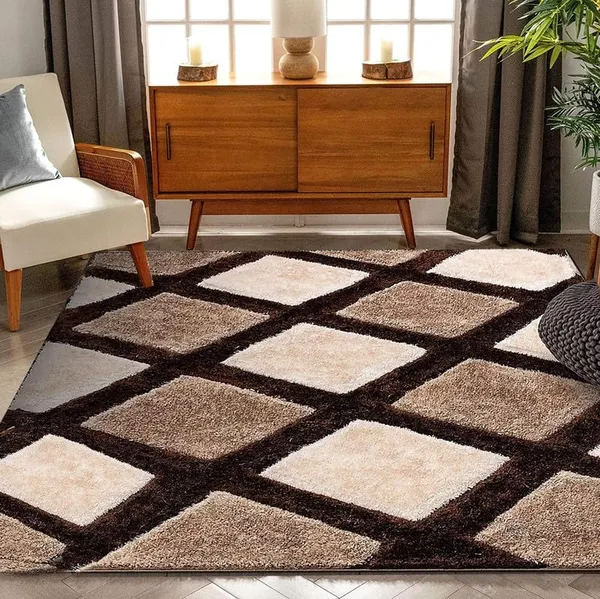 Brown_Shaggy_Hand_Woven_Rug_Carpet_|_For_Living_Room_Bedroom_|_4X6_Feet_Each