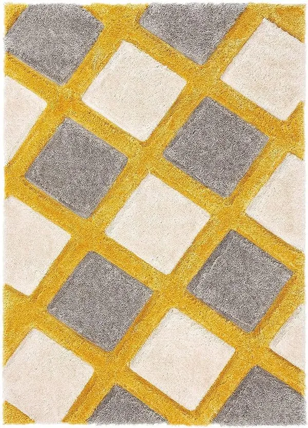 Yellow_Shaggy_Hand_Woven_Rug_Carpet_|_For_Living_Room_Bedroom_|_4X6_Feet_Each