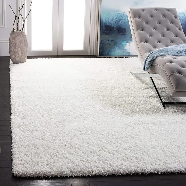 White_Shaggy_Hand_Woven_Rug_Carpet_|_For_Living_Room_Bedroom_|_4X6_Feet_Each