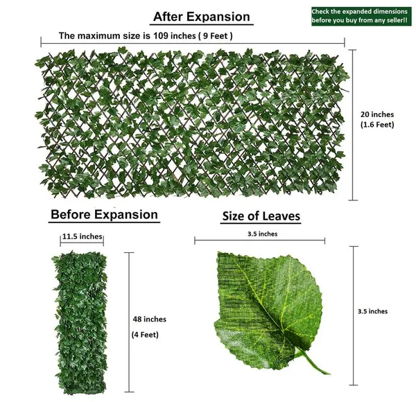 Dark_Green_Artificial_UV_Protected_Garden_Trellis_I__Expandable_Garden_Grass_Fence