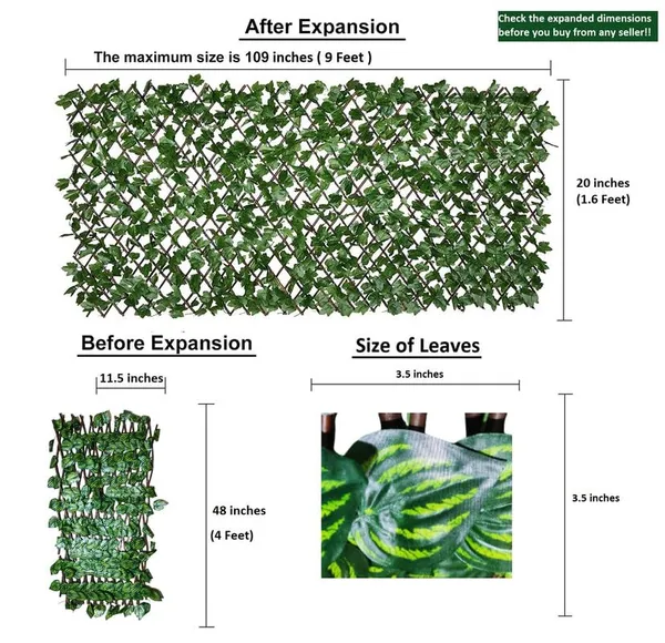 Lemon_Green_UV_Protected_Garden_Trellis_|__Expandable_Garden_Grass_Fence