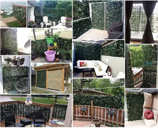 Green_UV_Protected_Garden_Trellis_With_Money_Plant_Leaves_I__Expandable_Garden_Grass_Fence