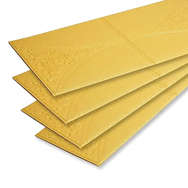 Gold_Cute_Flower_Design_3D_Foam_Wall_Panels_|_70_X_70_Cm