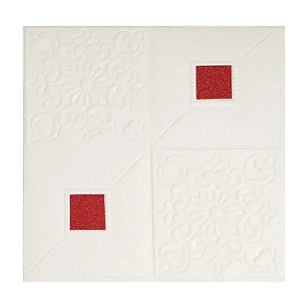 Red_Cute_Square_Design_3D_Foam_Wall_Panels_|_70X70_Cm