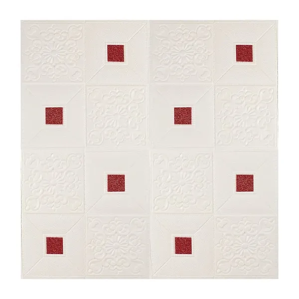 Red_Cute_Square_Design_3D_Foam_Wall_Panels_|_70X70_Cm