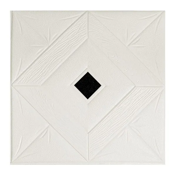 Black_&_White_Rhombus_Design_3D_Ceiling_Foam_Wall_Panels_|_70_X_70Cm