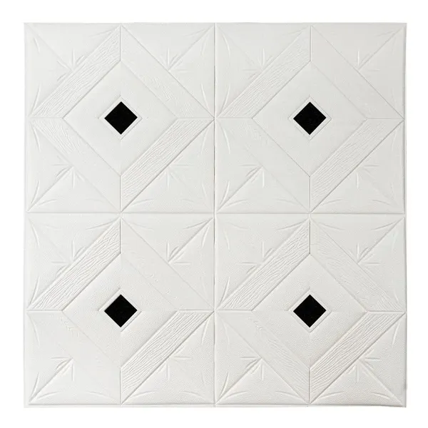 Black_&_White_Rhombus_Design_3D_Ceiling_Foam_Wall_Panels_|_70_X_70Cm