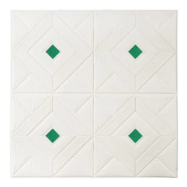 White_Rhombus_Design_3D_Ceiling_Foam_Wall_Panels_|_70_X_70Cm