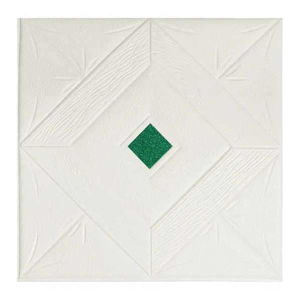 White_Rhombus_Design_3D_Ceiling_Foam_Wall_Panels_|_70_X_70Cm