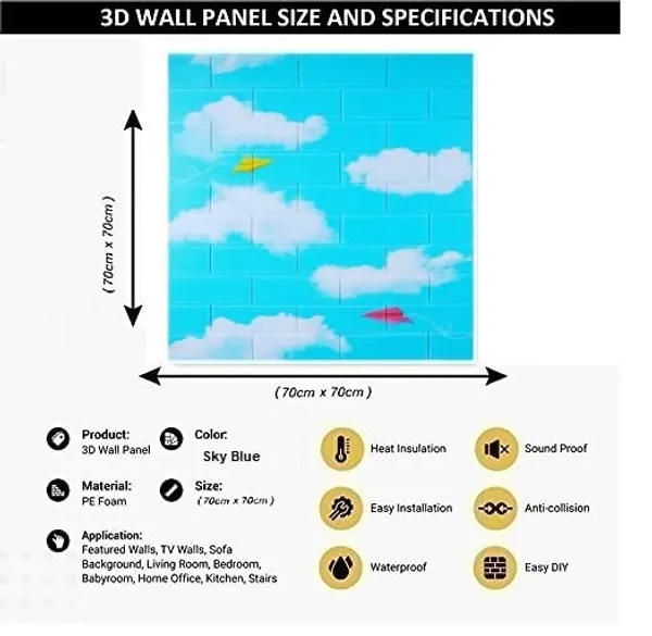 Blue_Ceiling_3D_Foam_Brick_Wall_Panels_|_70_X_70_Cm