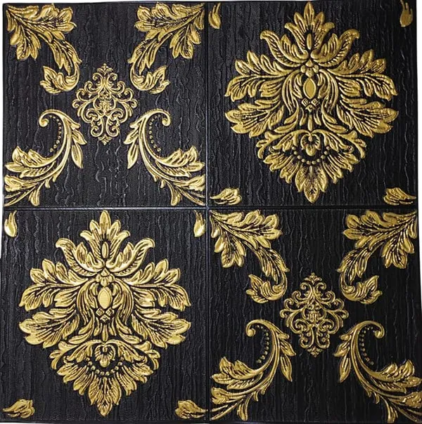 Black_Damask_Textured_&_Waterproof_3D_Design_Foam_Wall_Panels_|_70_X_70_Cm