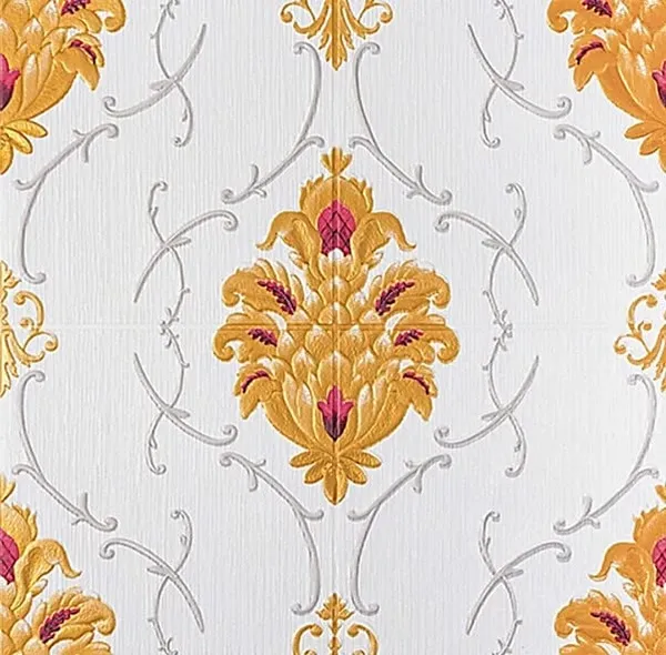 White_Gold_Textured_&_Waterproof_Foam_3D_Waves_Design_Wallpaper_Sticker_|_70_X_70_Cm