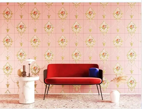 Pink_Damask_Textured_&_Waterproof_3D_Design_Foam_Wall_Panels_|_70_X_70_Cm
