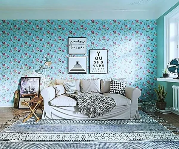 Blue_Waterproof_3D_Floral_Design_Textured_Foam_Wallpaper_Sticker_|_70_X_70_Cm