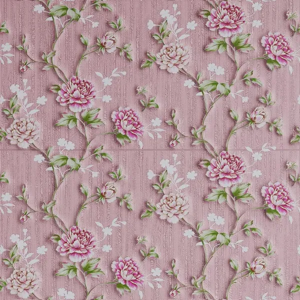Peach_Waterproof_3D_Floral_Design_Textured_Foam_Wallpaper_Sticker_|_70_X_70_Cm