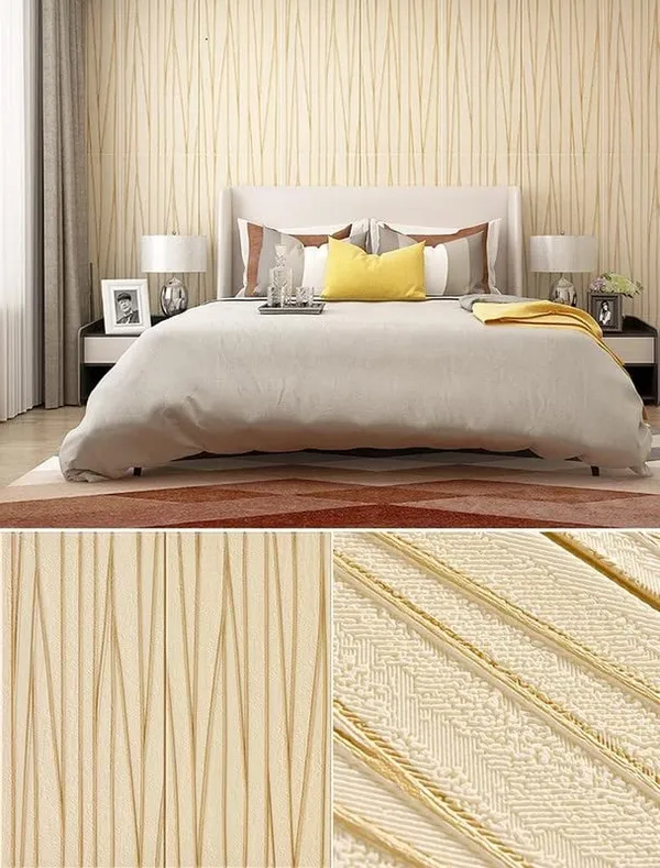 Golden_Waterproof_And_Textured_3D_Foam_Wallpaper_Sticker_|_70_X_70_Cm