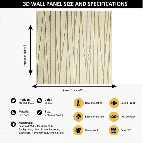 Golden_Waterproof_And_Textured_3D_Foam_Wallpaper_Sticker_|_70_X_70_Cm