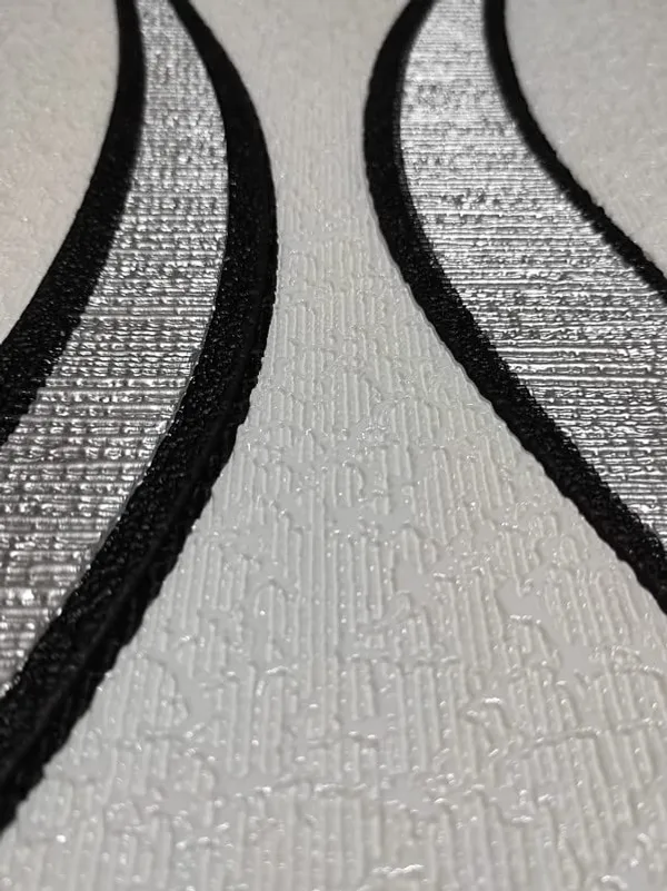 White_Waterproof_3D_Vertical_Waves_Design_Textured_Foam_Wallpaper_Sticker_|_70_X_70_Cm