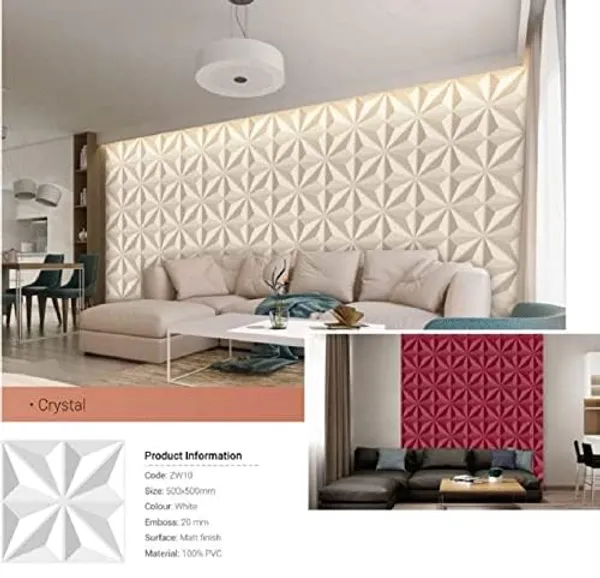 White_3D_PVC_Embossed_And_Printable_Diamond_Design_Wall_Panels