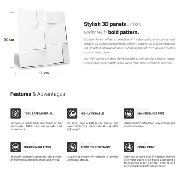 White_Pvc_Embossed_And_Printable_3D_Stream_Design_Wall_Panels_|_20_X_20_In