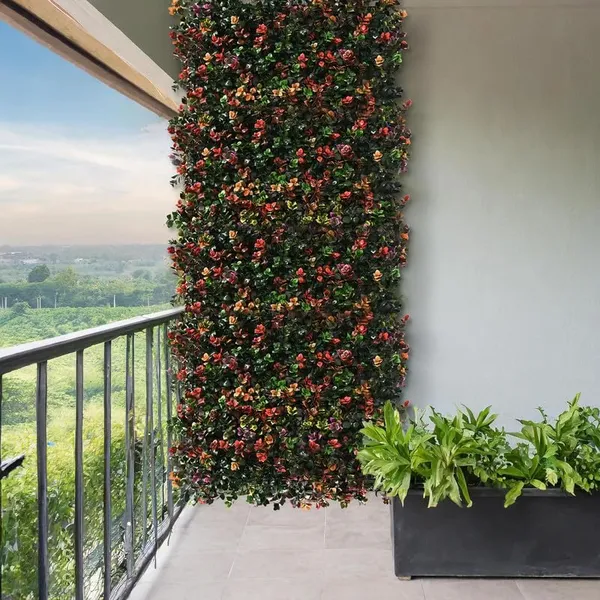Multicolor_Vertical_Garden_Artificial_Wall_Plants_|_50Cm_X_50Cm_X_8Cm