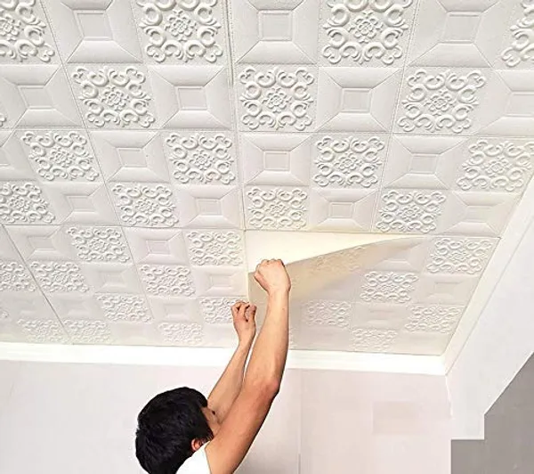 White_Cute_Square_Design_3D_Foam_Wall_Panels_|_70X70_Cm