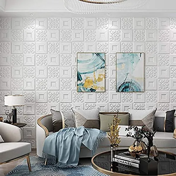 White_Cute_Square_Design_3D_Foam_Wall_Panels_|_70X70_Cm
