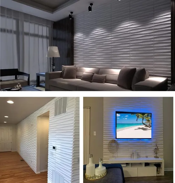 White_3D_PVC_Embossed_And_Printable_Butterfly_Wall_Panels
