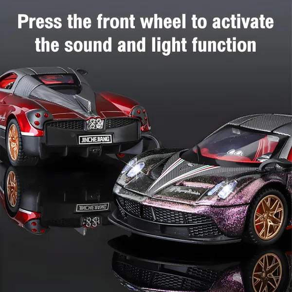 Toybot_Die_Cast_1:32_Scale_Pagani_Huayra_Dinastia_Purple_Specail_Edition_Car_With_Light_&_Sound