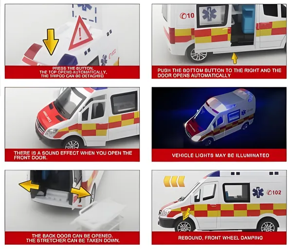 1:32_Scale_Die-Cast_Mercedess_Ambulance_Emergency_Rescue_Toy,_Light_and_Siren_Sound_Effects,_Pull-Back_Action,_Openable_Doors_and_Rear_Hatch_for_Kids