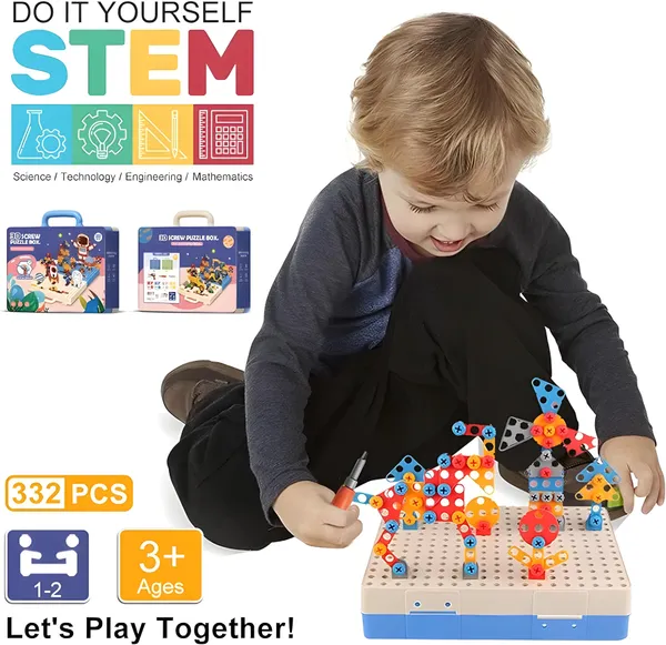 Toybot_3D_Screw_Puzzle_Box_With_Electric_Drill_-_Creative_Space_Exploration_STEM_Toy_Building_Set_for_Kids,_230+_Pieces_with_Astronaut,_Rocket,_and_Spaceship_Models_-_Educational_Engineering_Kit_for_Boys_&_Girls