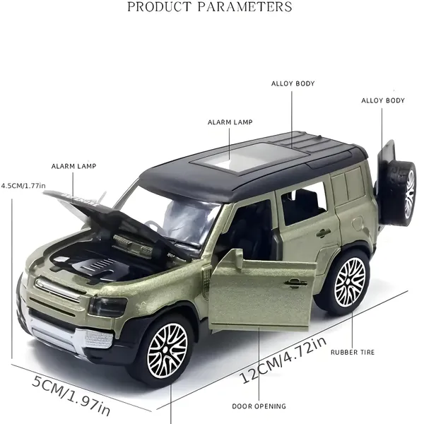 Toybot_1:36_Scale_Defender_Model_Car_-_Exclusive_Alloy_Metal_Pullback_Toy_with_Openable_Doors_and_Back_for_Kids