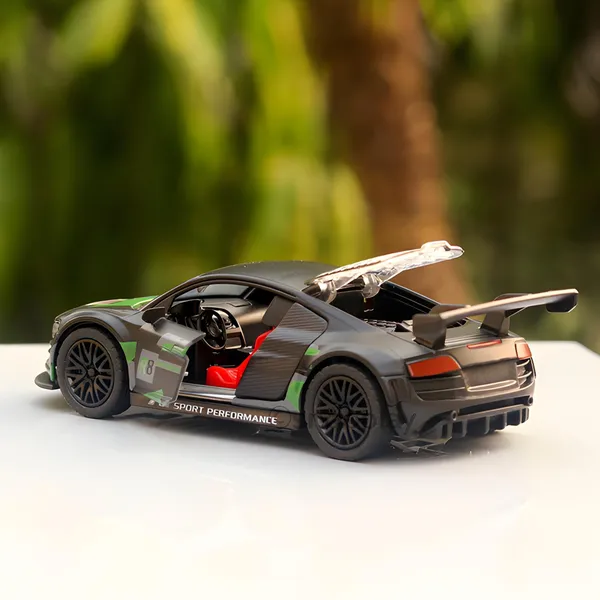 Toybot_1:36_Scale_Audi_R8_Sports_Model_Metal_Car_-_Exclusive_Alloy_Metal_Pullback_Toy_With_Openable_Doors_And_Back_For_Kids