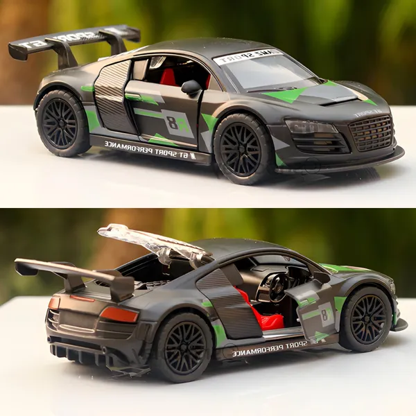 Toybot_1:36_Scale_Audi_R8_Sports_Model_Metal_Car_-_Exclusive_Alloy_Metal_Pullback_Toy_With_Openable_Doors_And_Back_For_Kids