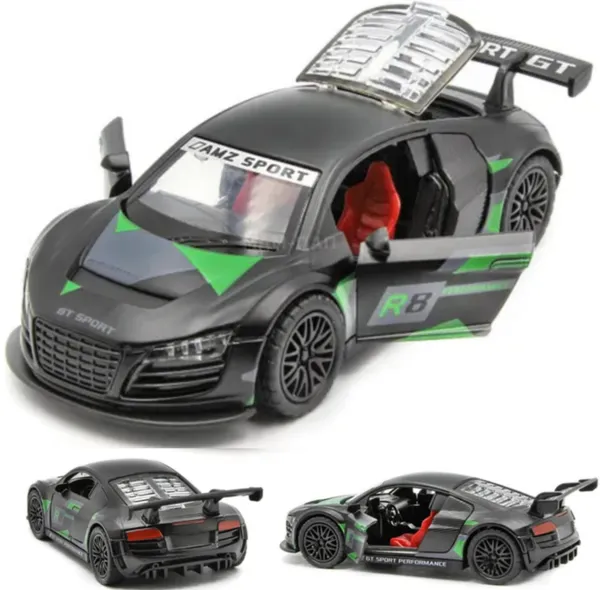Toybot_1:36_Scale_Audi_R8_Sports_Model_Metal_Car_-_Exclusive_Alloy_Metal_Pullback_Toy_With_Openable_Doors_And_Back_For_Kids