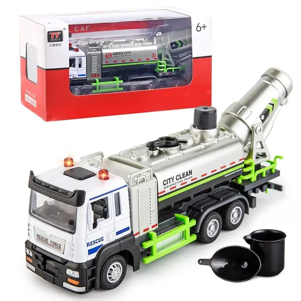 Toybot_Die-Cast_Cleaner_Truck_With_Water_Pump,_Flashing_Light_&_Siren_Sanitation_Truck_for_Kids