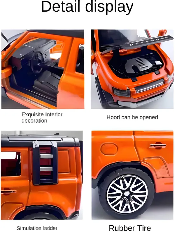 __1:36_Scale_Die-Cast_Defender__toys_Car_-_Jeep_Car_Openable_Door_&_Hood_Metal_Body,_Pullback