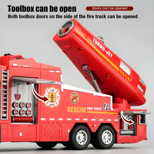 Toybot_1:32_Die-Cast_Fire_Truck_with_Turbo_Jet,_Light_&_Siren_Sound,_Water_Jet_Spray,_Opening_Doors_&_Toolbox_–_Firefighter_Fire_Engine_Rescue_Truck_Toy_for_Kids
