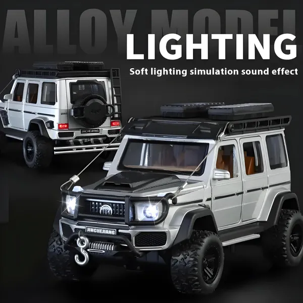 Toybot_1:32_Scale_4x4_Mercedes_Brabus_G_550_Model_Car_-_Exclusive_Alloy_Metal_Pullback_Toy_with_Openable_Doors,_Lights,_and_Music_Best_Gift_for_Kids_【Colors_as_Per_Stock】