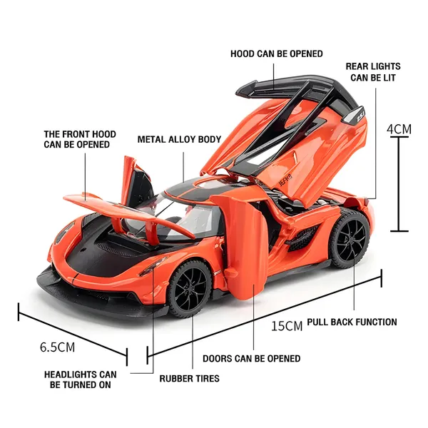 Toybot_1:32_Scale_Koenigsegg_Jesko_Model_Super_Car_-_Exclusive_Alloy_Metal_Pullback_Toy_with_Openable_Doors,_Lights,_and_Music_for_Kids_(1_Pcs_Random_Color)