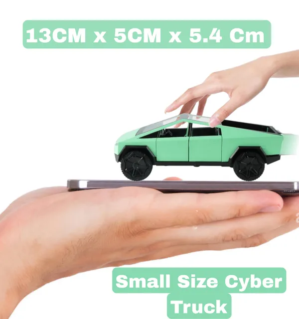 Toybot_1:36_Scale_Mini_Cybertruck_Die-Cast_Model_Car,_Pull-Back_Action,_Light_and_Sound_Effects,_Openable_Doors