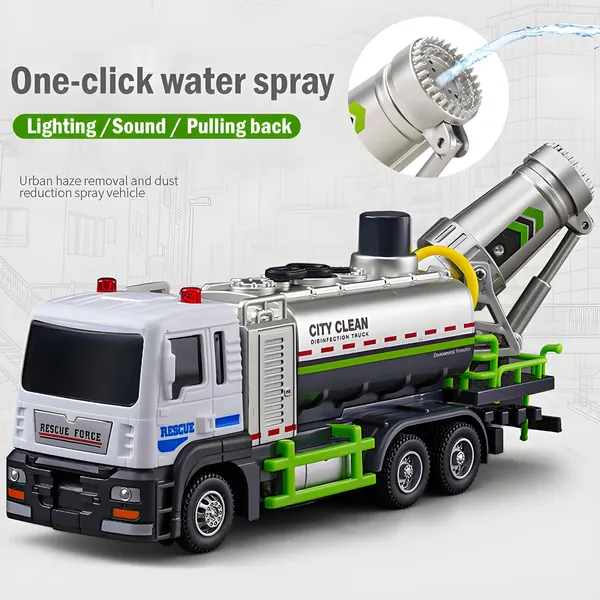Toybot_Die-Cast_Cleaner_Truck_With_Water_Pump,_Flashing_Light_&_Siren_Sanitation_Truck_for_Kids
