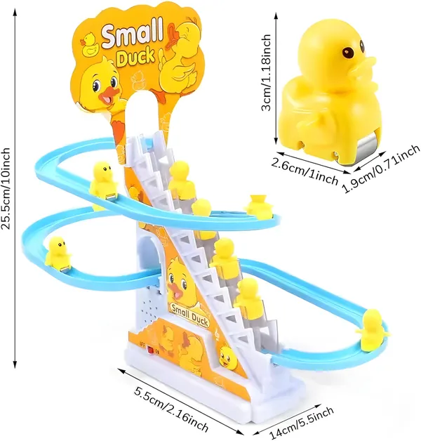 Duck_Slide__toys_Funny_Automatic_Stair_Climbing_Ducklings_Roller_Coaster_Duck_Slide__toys_with_3_Ducks,_Lights_&_Music