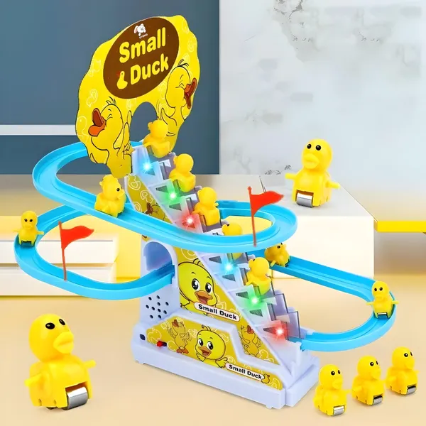 Duck_Slide__toys_Funny_Automatic_Stair_Climbing_Ducklings_Roller_Coaster_Duck_Slide__toys_with_3_Ducks,_Lights_&_Music