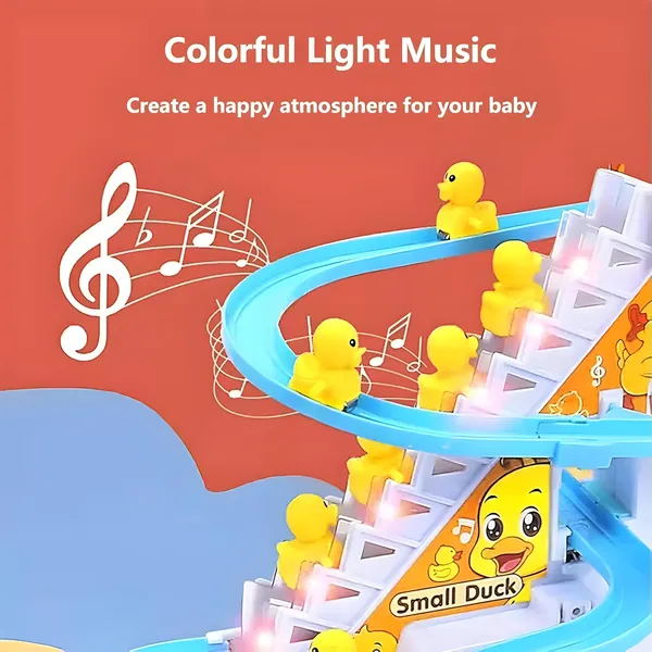 Duck_Slide__toys_Funny_Automatic_Stair_Climbing_Ducklings_Roller_Coaster_Duck_Slide__toys_with_3_Ducks,_Lights_&_Music