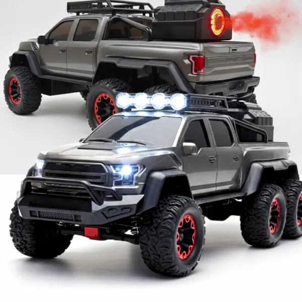 Toybot_Ford_Raptor_Style_RC_Car_with_Smoke_Spray,_LED_Lights_&_4-Way_Remote_Control_–_Rechargeable_Off-Road_Monster_Truck_Toy_Vehicle_for_Kids