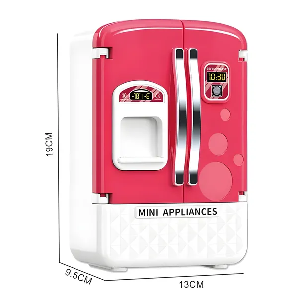 Toybot_Kids_Mini_Dollhouse_Fridge_Miniature_Refrigerator_Mini_Fridge_Toy_with_Food,_Lights,_Music_and_Toy_Fruits_?_Realistic_Kitchen_Appliance_for_Pretend_Play